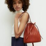 Pleated Bucket Bag